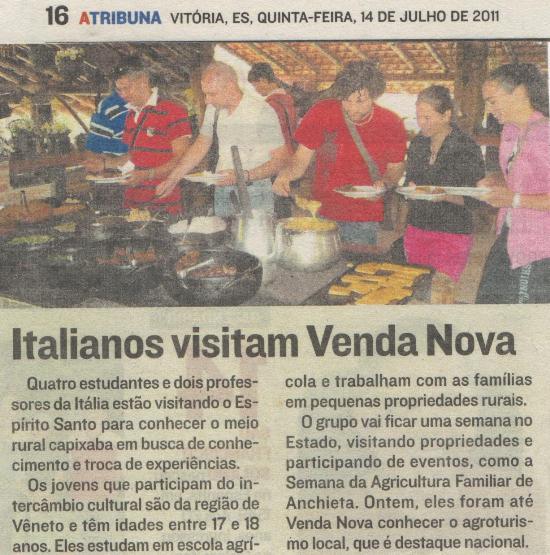 Italianos visitam Venda Nova